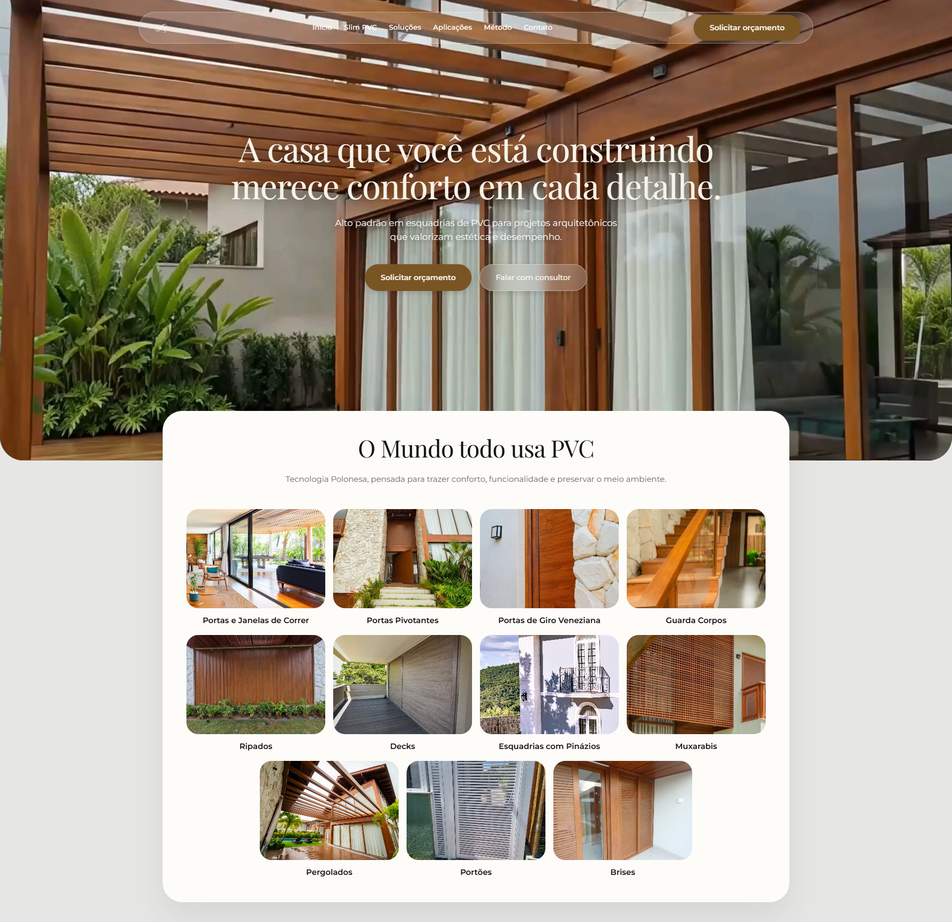 Print do site Slim PVC criado por Marcos Ribeiro